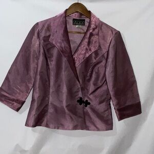 Purple Taffeta Jacket, Alex Evenings, Large